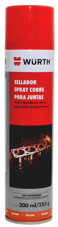 SELLADOR SPRAY COBRE P/JUNTAS 300ML WURTH